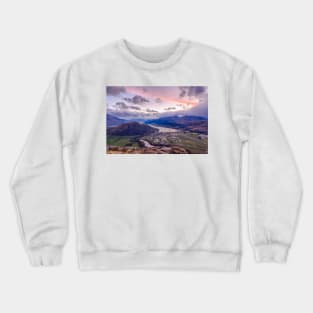 Sunset Vista: A Queenstown View from The Remarkables Crewneck Sweatshirt